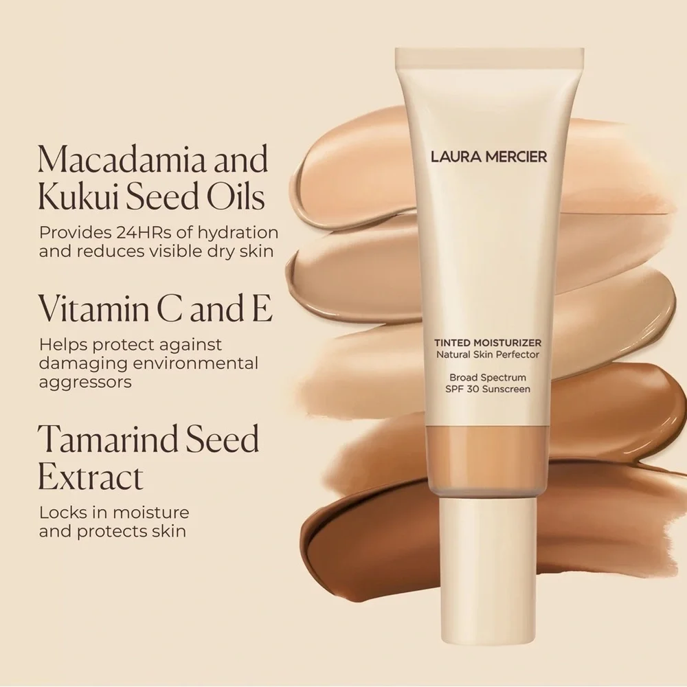 Laura Mercier 5C1 Nutmeg Natural Skin Perfector Tinted Moisturizer 1.7oz